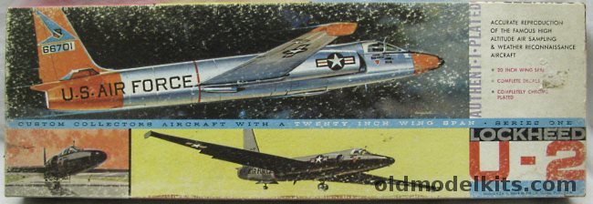 Hawk 1/48 Chrome Plated Lockheed U-2 - (Authenti-Plate), 300-300 plastic model kit